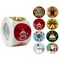 Wrapables Christmas Stickers Label Roll, Holiday Stickers for Sealing Cards, Envelopes, Gift Boxes, Festive Party Favors (500 pcs)